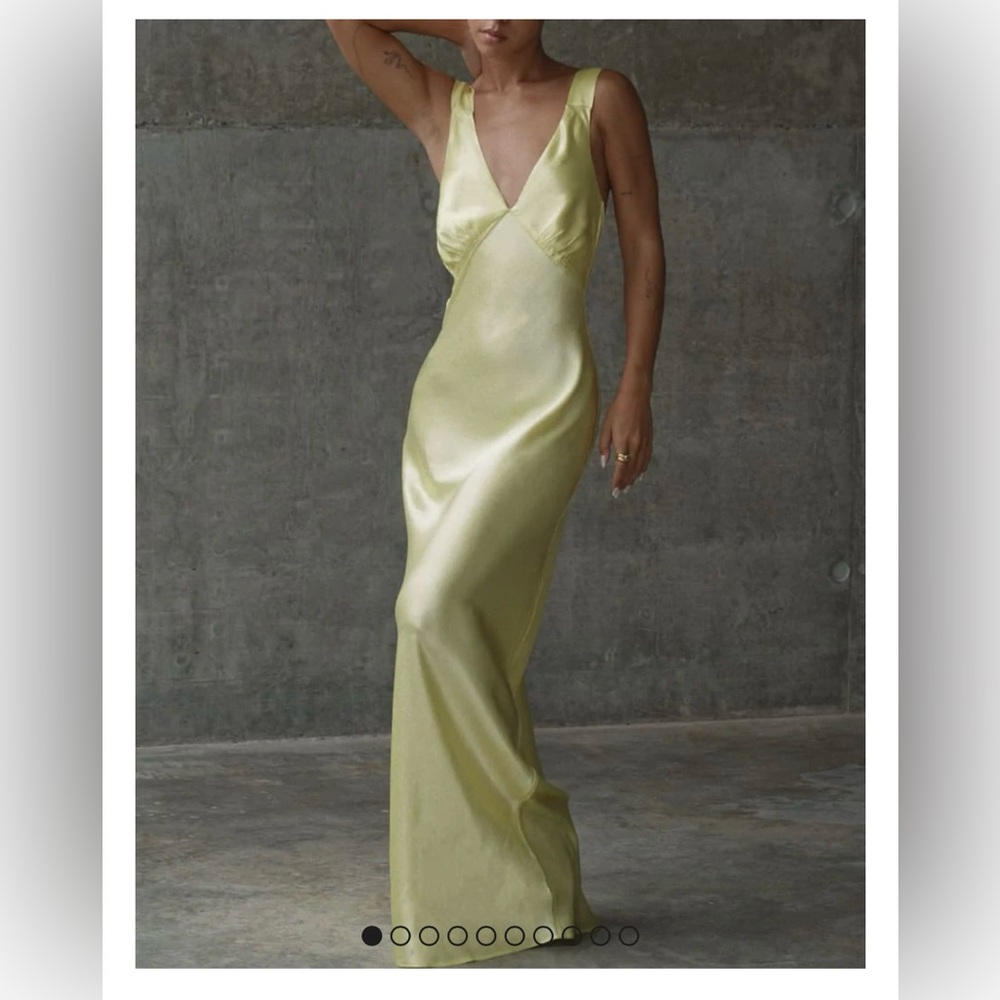 RUMORED sunset strip maxi dress | yellow